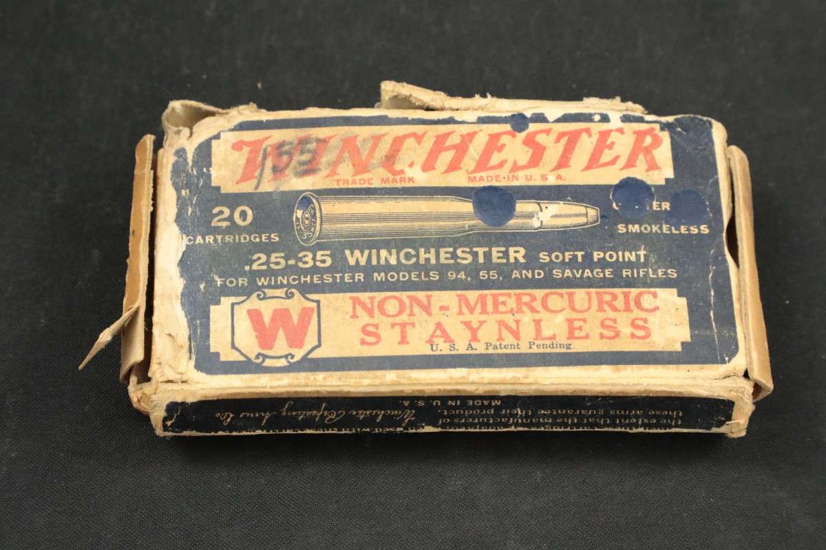 Winchester 12x .25-35 Win. Vintage Ammunition Jsp Bullets In Original ...