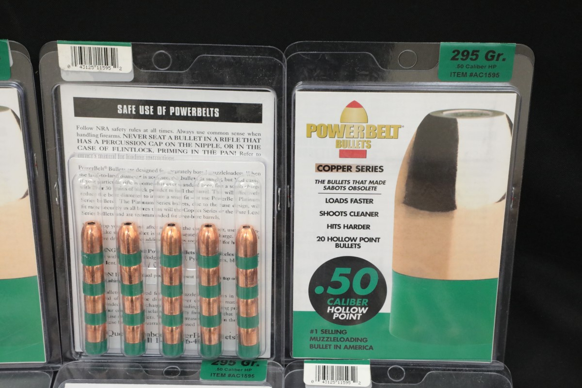 300x .50 Caliber Muzzleloading Copper Hollow Point Bullets Powerbelt