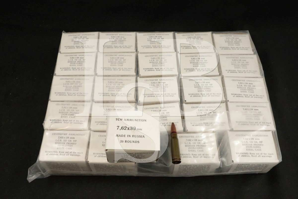 500x 7 62x39 ammunition tula cartridge works 122 grain jhp magnetic