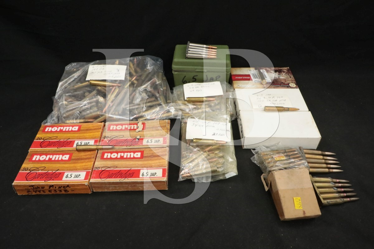 650x 6 5x50 japanese ammunition mixed lot british chinese norma