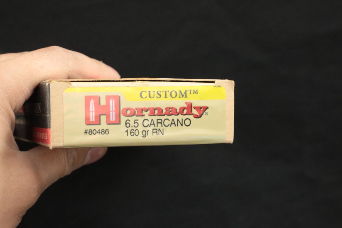 120x 6 5x52mm carcano ammunition hornady custom 160 grain rn sp bullets
