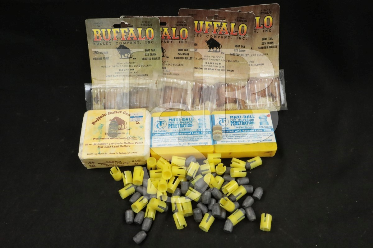 Mixed 108x .50 Caliber Muzzle Loading Bullets Buffalo Bullets & Tc 225 ...