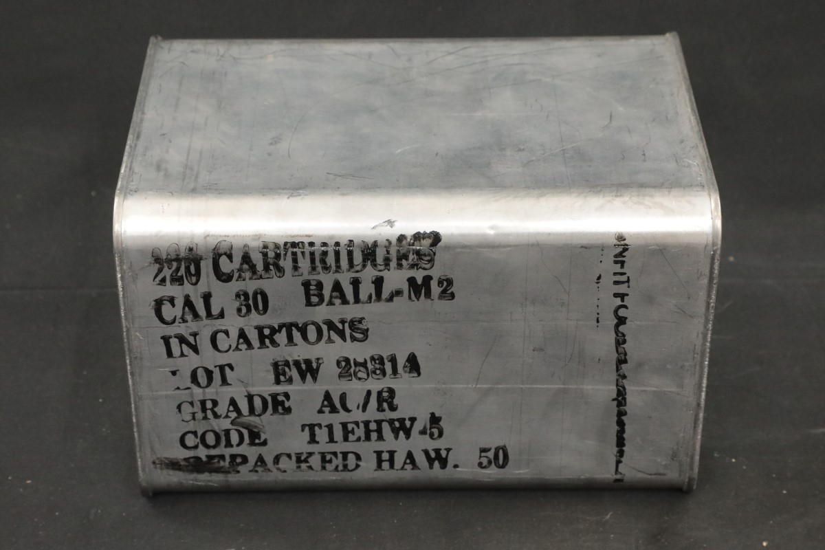 Us Military 220x .3006 Springfield .30 Cal. Ball M2 Ammunition In M10