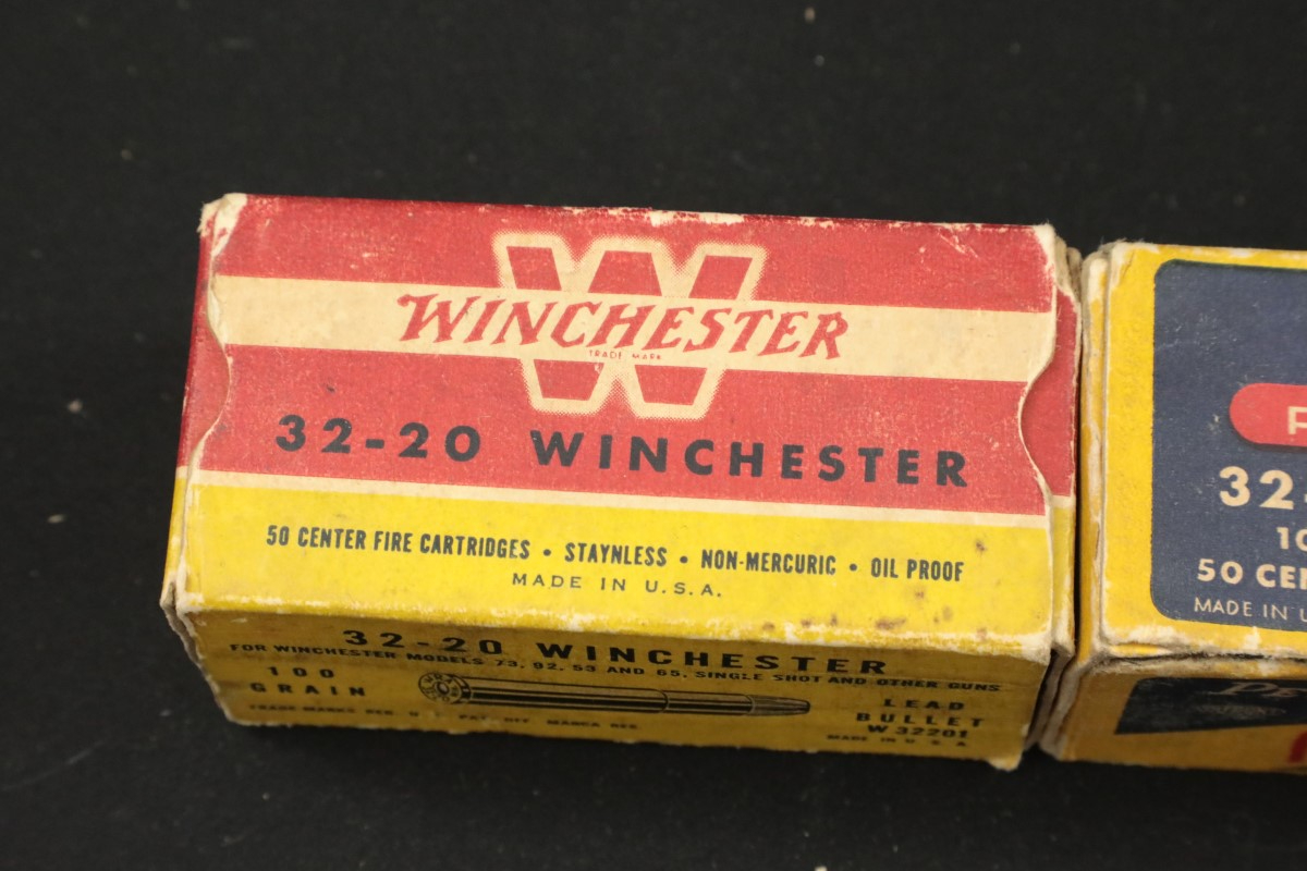 Winchester 150x .32-20 Win. Vintage Ammunition Win. 1930 & 1950 ...