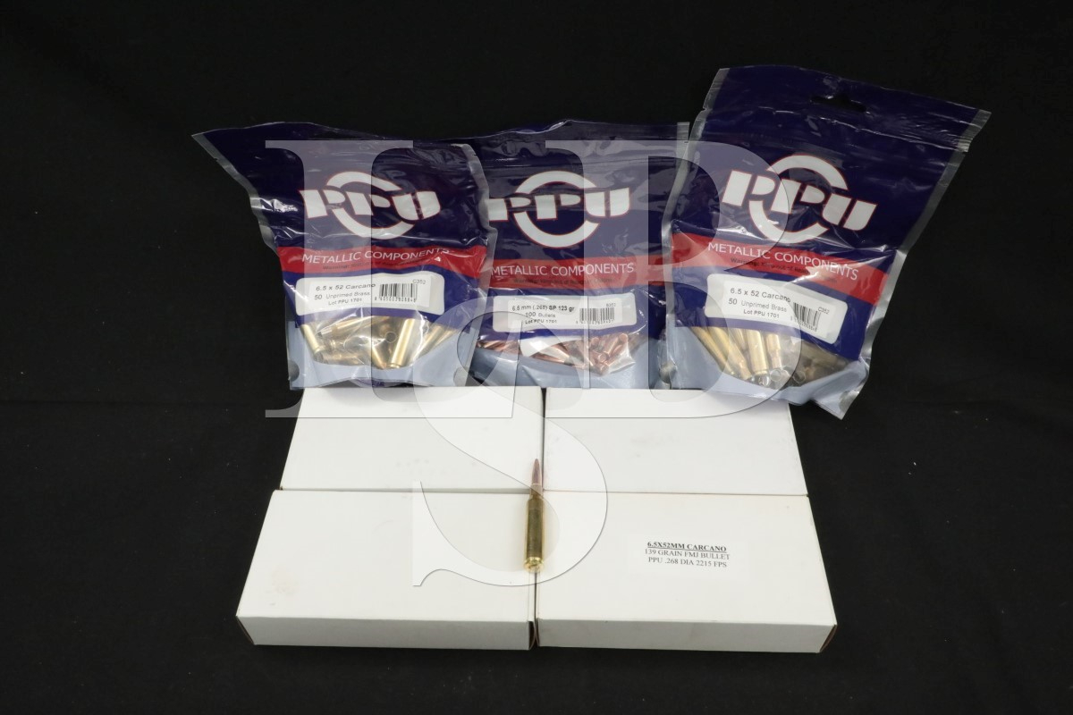 80x 6 5x52mm carcano ammunition ppu 123 gr jsp 139 gr fmj bullets
