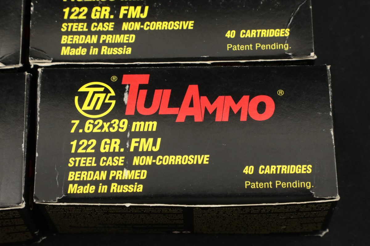 Tula cartridge 359x 7 62x39 ammunition tul ammo 122 grain fmj magnetic