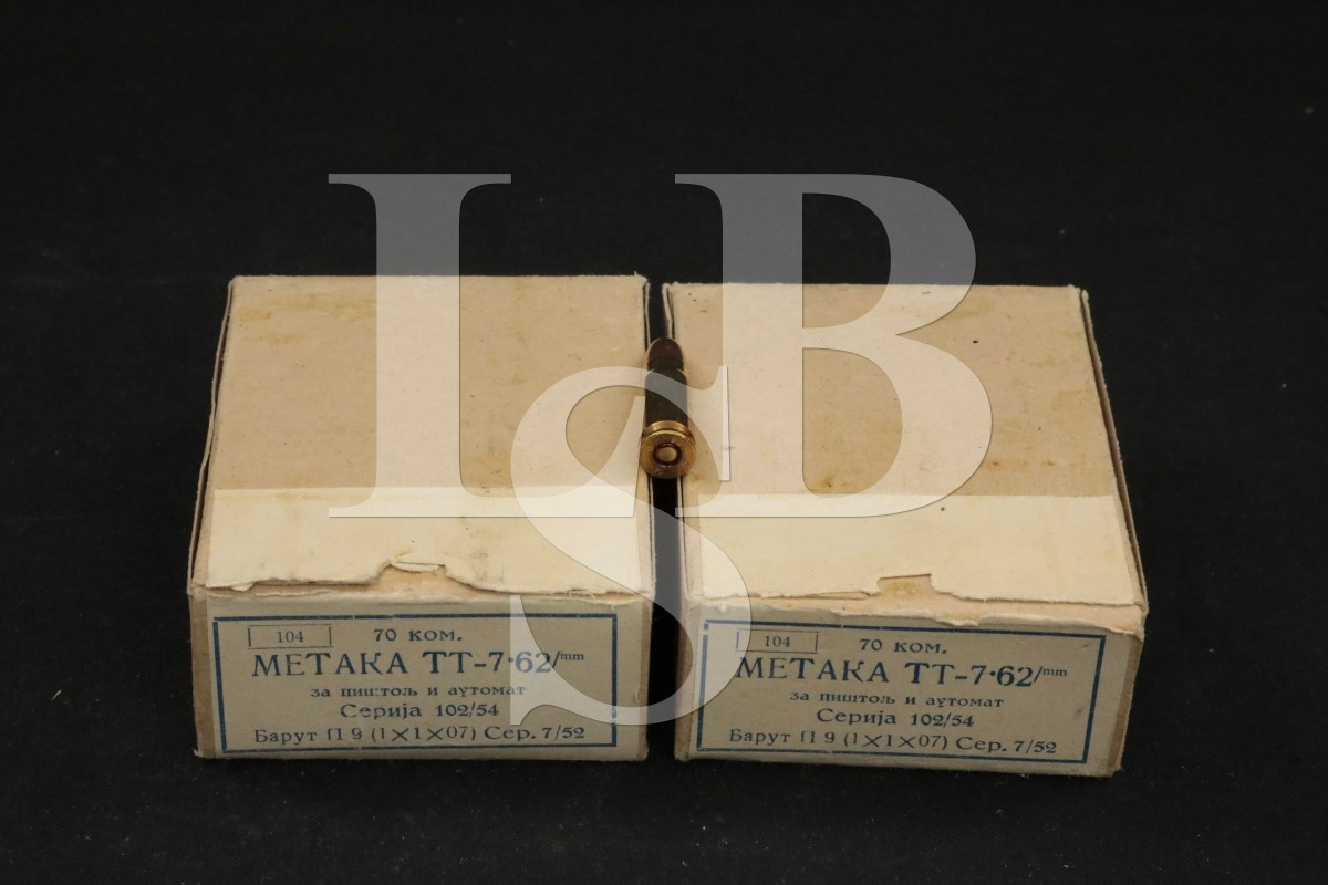 Yugoslavian 140x 7 62x25 tokarev ammunition yugo 1954 in fmj non