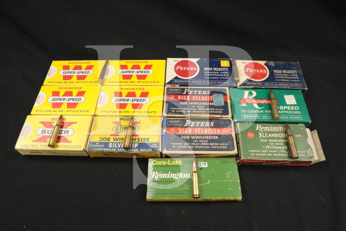 Collectors Lot 203x .308 Win. Vintage Ammunition Win, Western, Peters ...