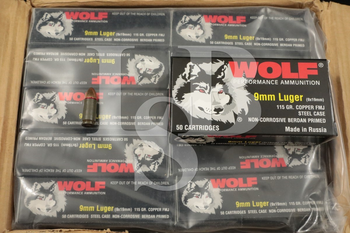 Wolf Ammunition 1000x 9mm Luger Ammunition Wolf Performance 115 Grain