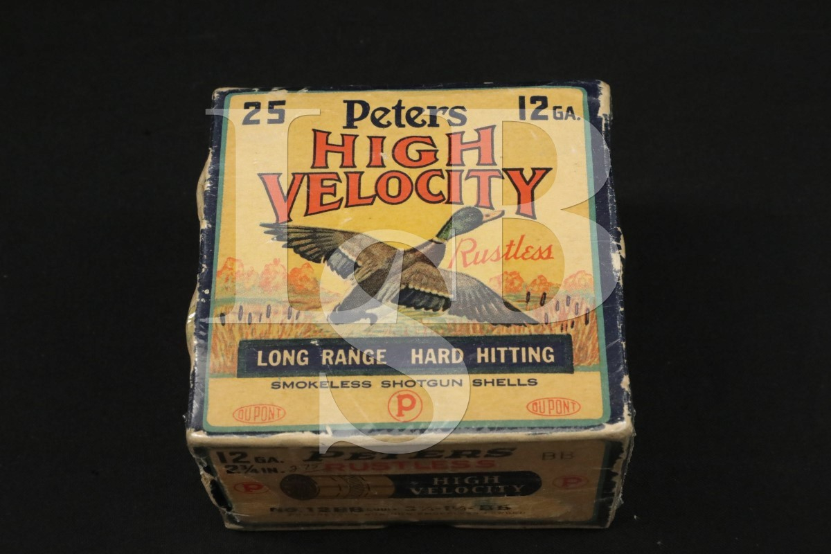 Peters 25x 12 Gauge Vintage Ammunition Rustless High Velocity In ...