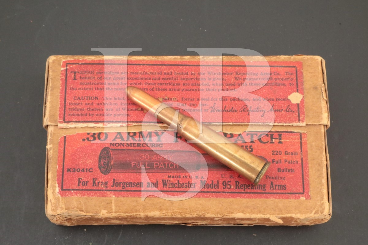 Winchester 20x 30 40 Krag Vintage Ammunition Win 220 Grain Full Patch   20211113225251 5932 