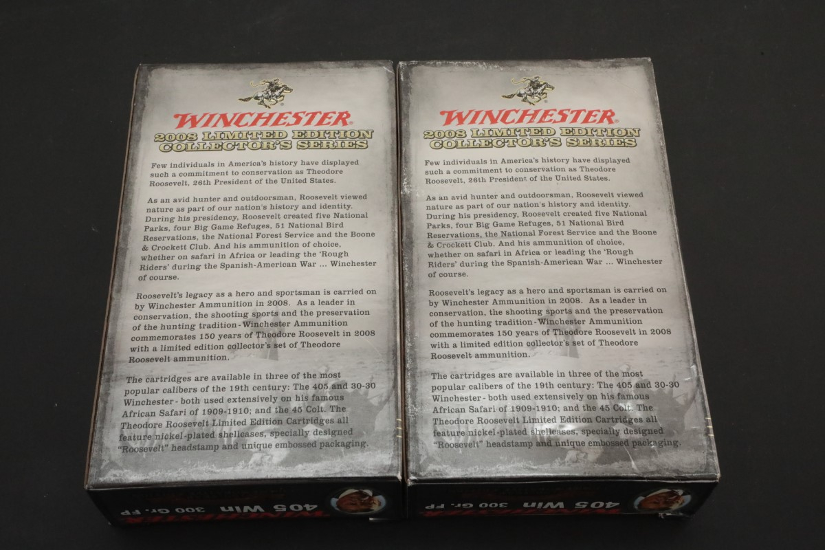 Winchester 40x .405 Win. Ammunition In 2x Win. 150 Year Commemorative ...