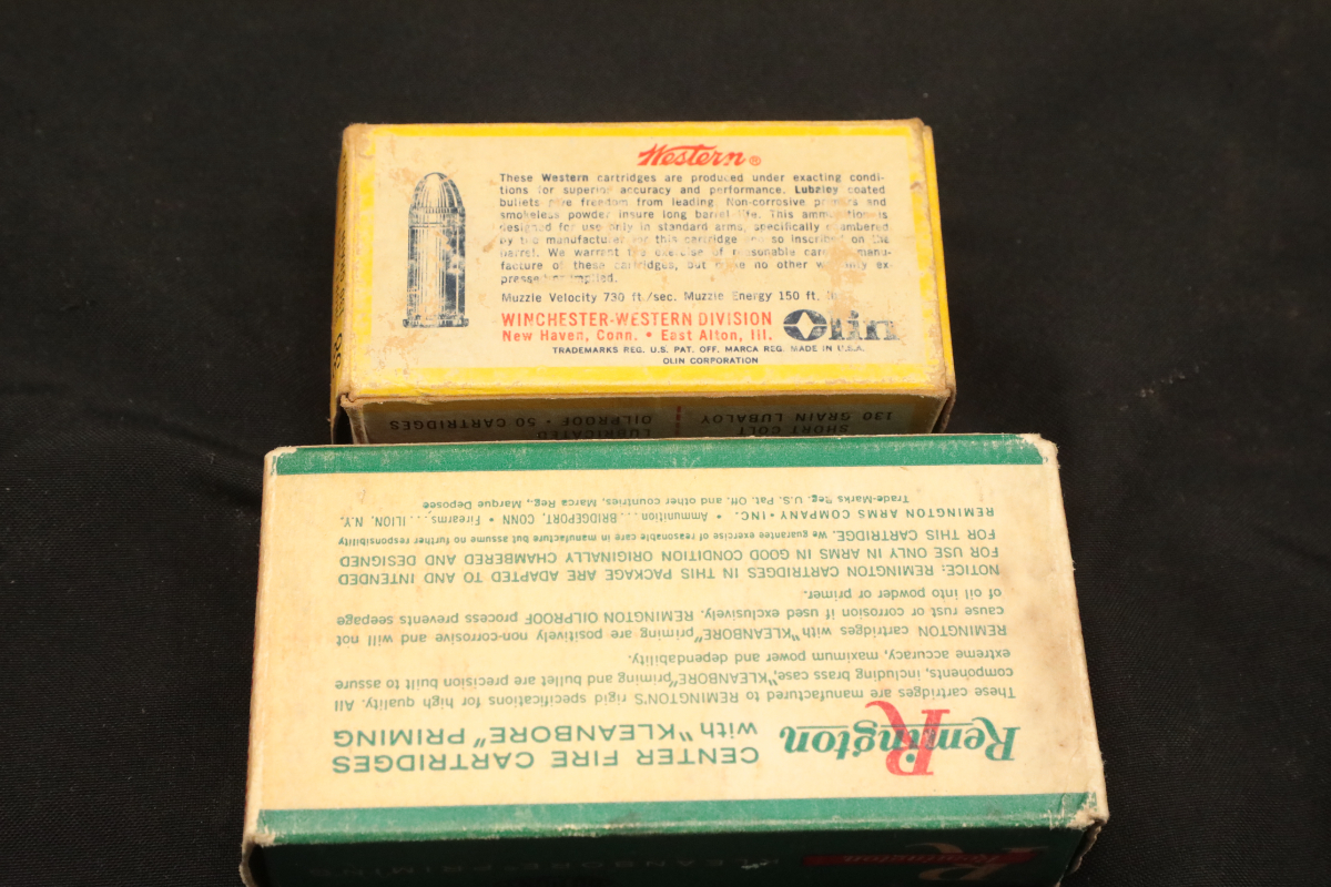 Remington 86x .38 Short Colt Vintage Ammunition Rem 125 Gr. Lead Rn ...