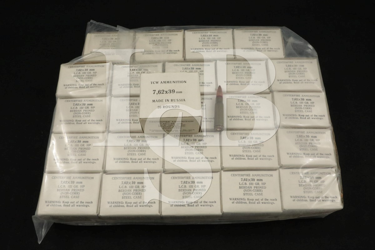 500x 7 62x39 ammunition tula cartridge works 122 grain jhp magnetic