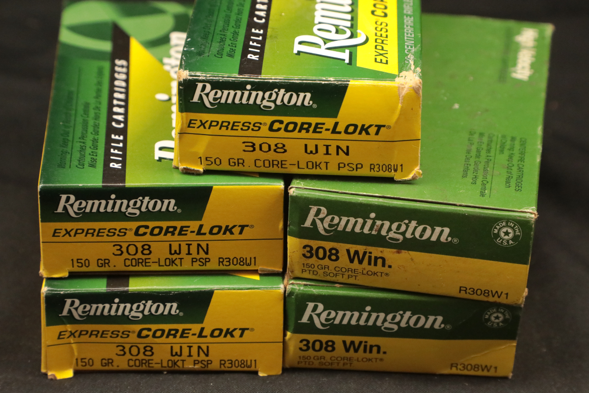 Remington 100x .308 Win. Ammunition Rem. High Velocity 150 Grain Core ...