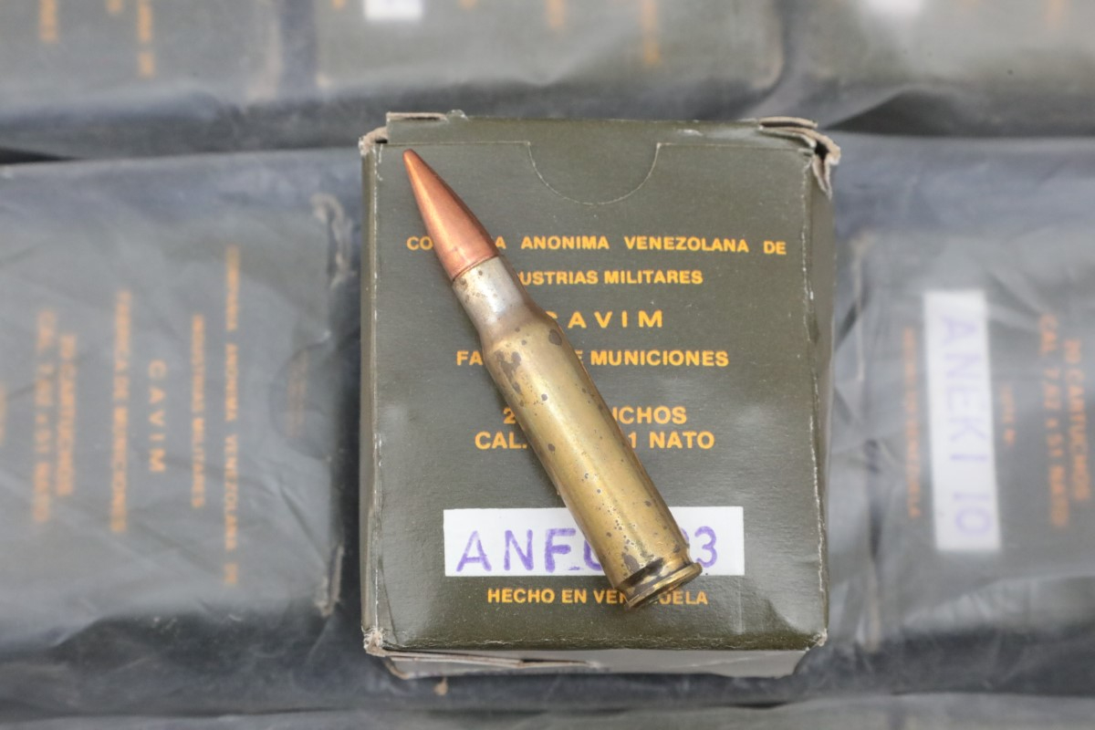 Venezuela Military 320x 7.62x51 Nato Ammunition Cavim Fmj Non-Magnetic ...