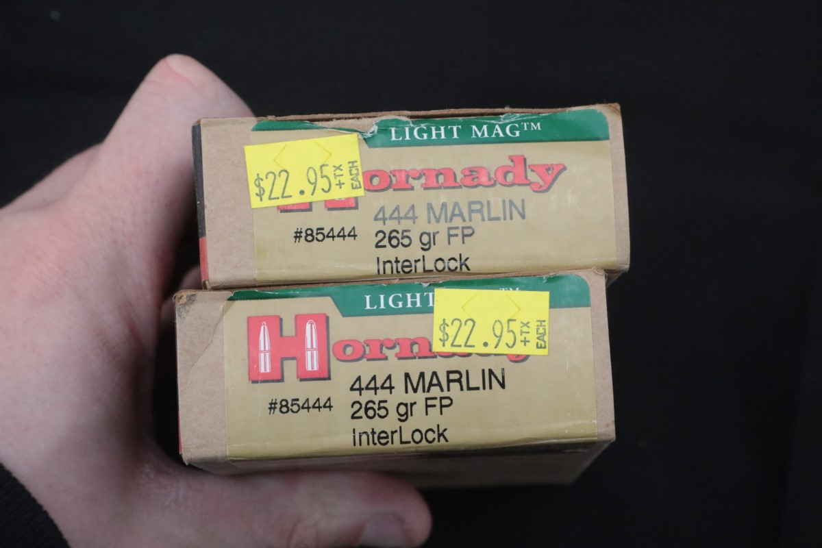 Hornady 80x .444 Marlin Ammunition Light Mag 265 Grain Fp Interlock ...