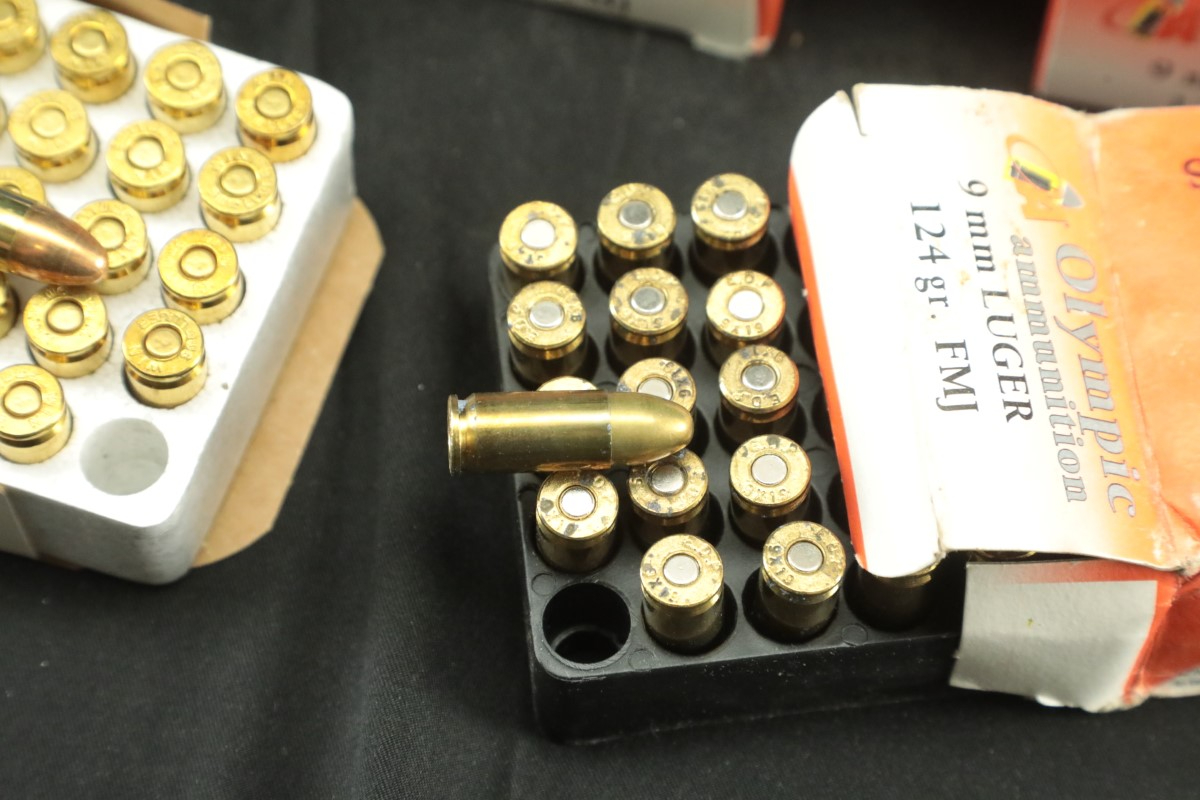 Winchester 444x 9mm Luger Ammunition Win, Samson, Olympic 124 Grain FMJ ...