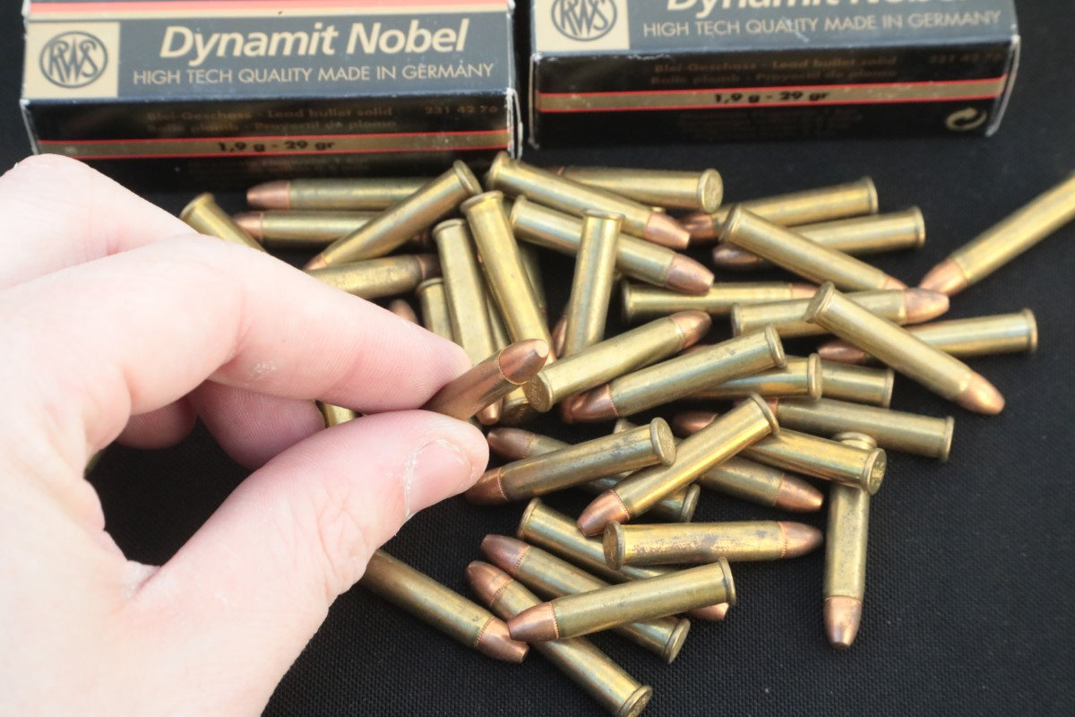 DynamitNobel 249x .22 Short & .22 WMR Ammunition RWS 29 Gr. Lead RN