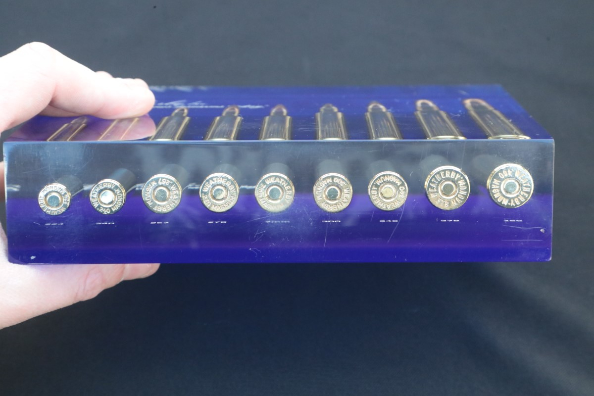 1x .225.460 Wby. Lucite Cartridge Display Case