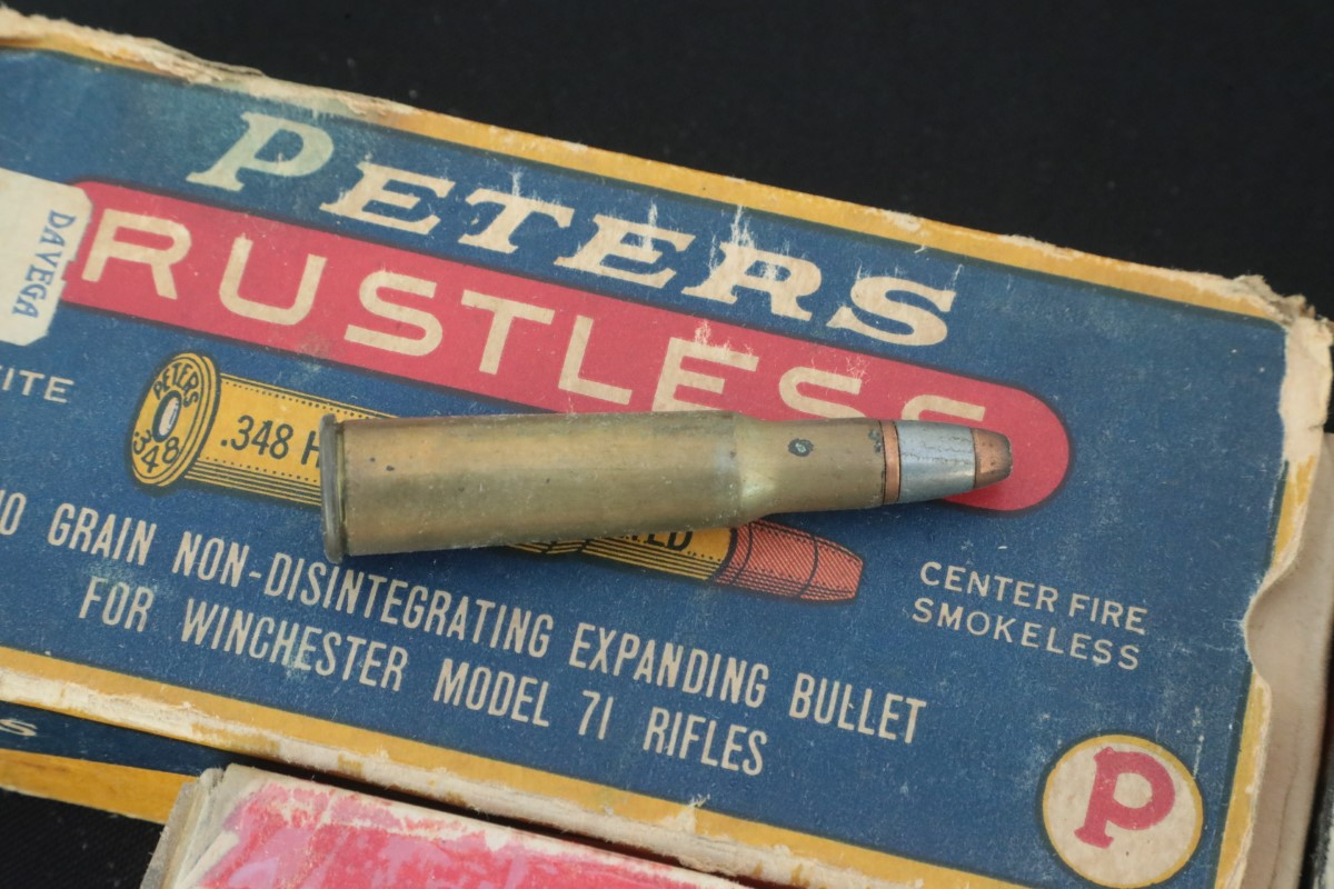 Winchester 89x .348 Win. Vintage Ammunition Peters, Win, Western 150 ...