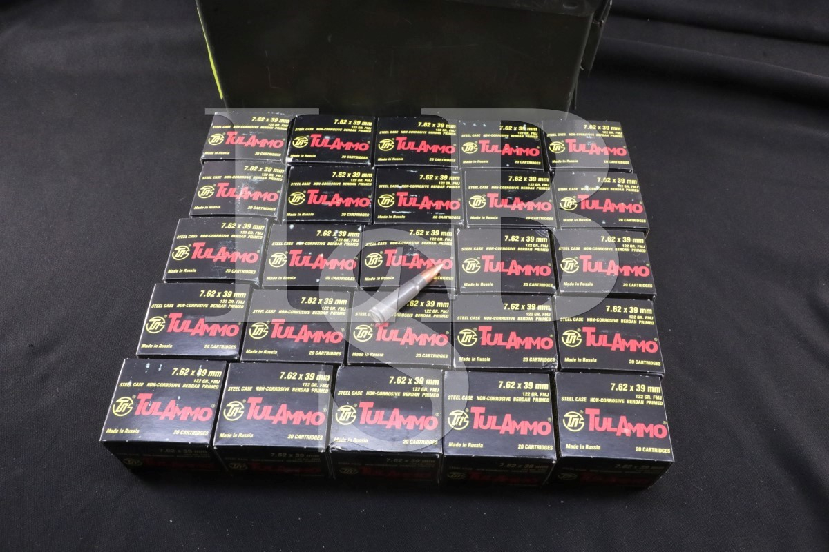 Tulammo 500x 7 62x39 ammunition tula cartridge works 122 grain fmj