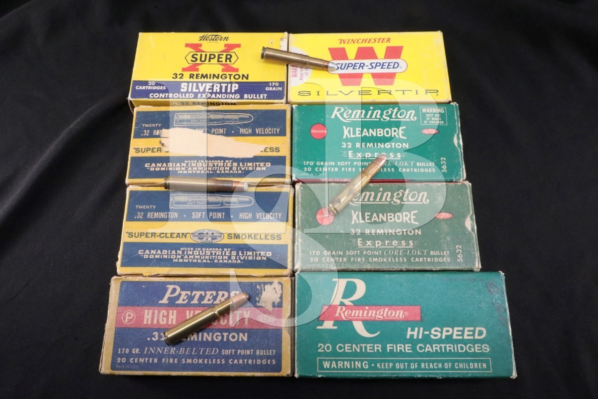 Collectors Lot 157x .32 Remington Vintage Ammunition Win, Western ...