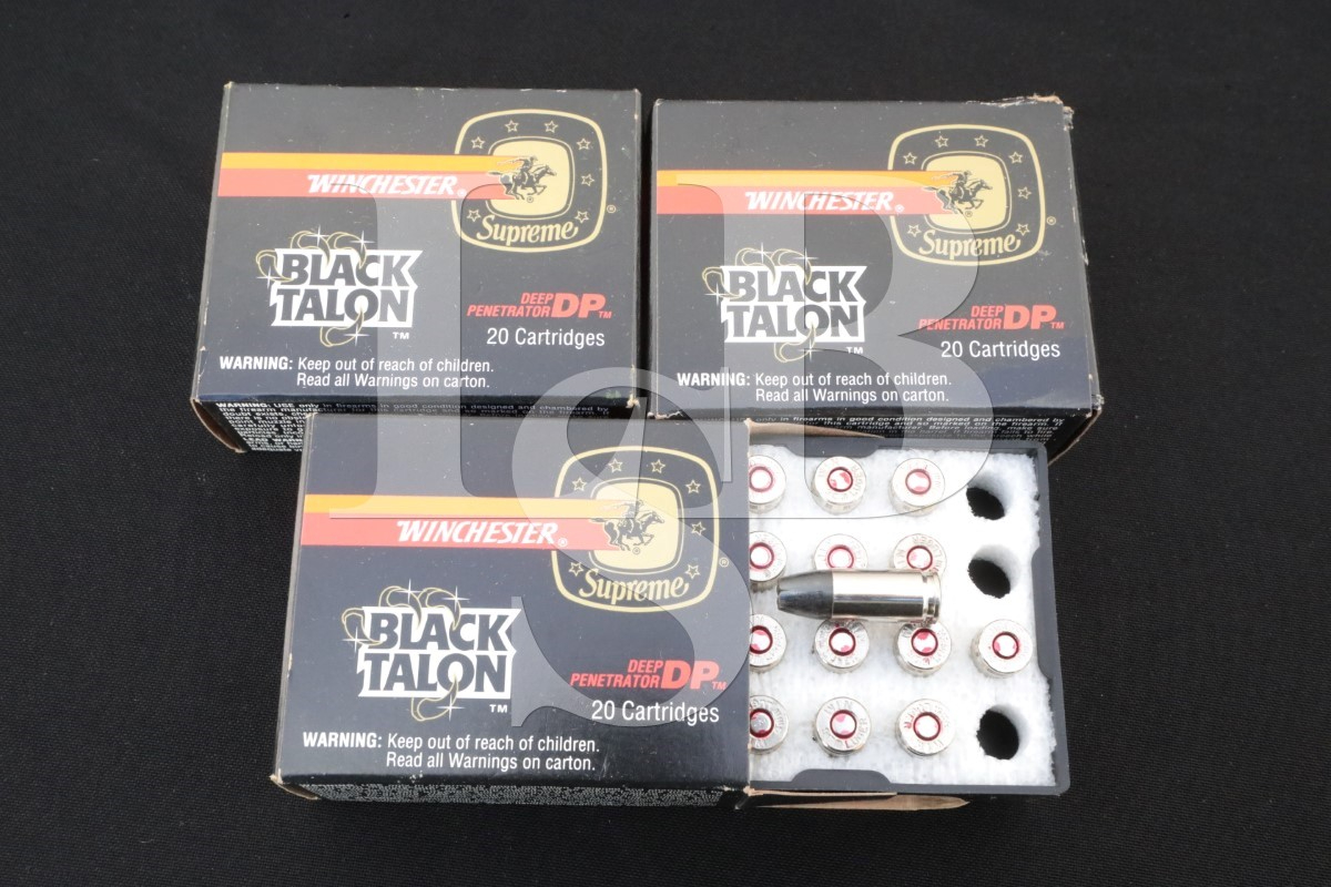 Winchester 58x 9mm Luger Ammunition Win Black Talons 147 Grain Sxt