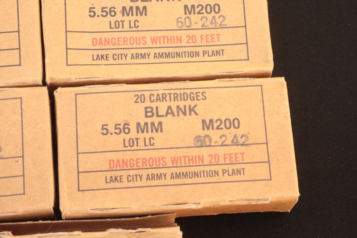 Lake City 94x 5.56x45mm Blank Ammunition Lc `76 M200 Star Crimps .223 ...