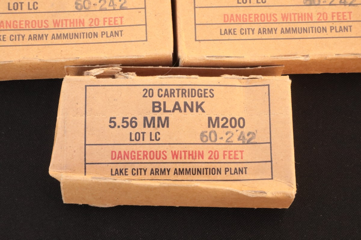 Lake City 94x 5.56x45mm Blank Ammunition Lc `76 M200 Star Crimps .223 ...