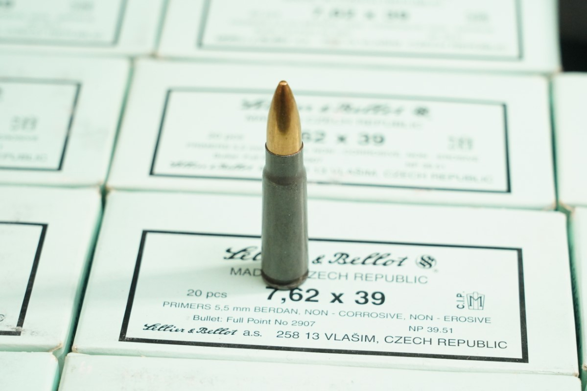 Sellier bellot 240x 7 62x39 ammunition s b russian 123 grain fmj