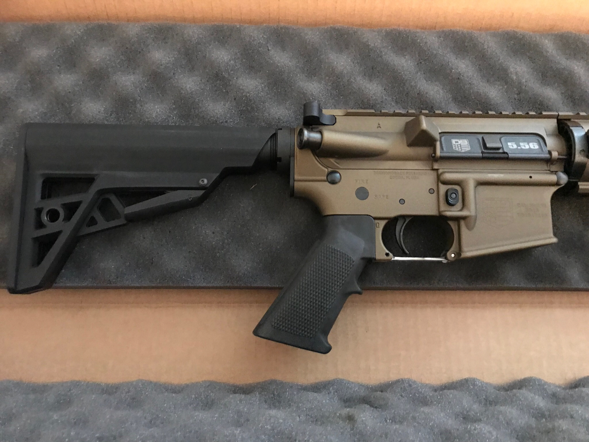  diamondback db15 burnt bronze ar 15 style rifle 6 position stock