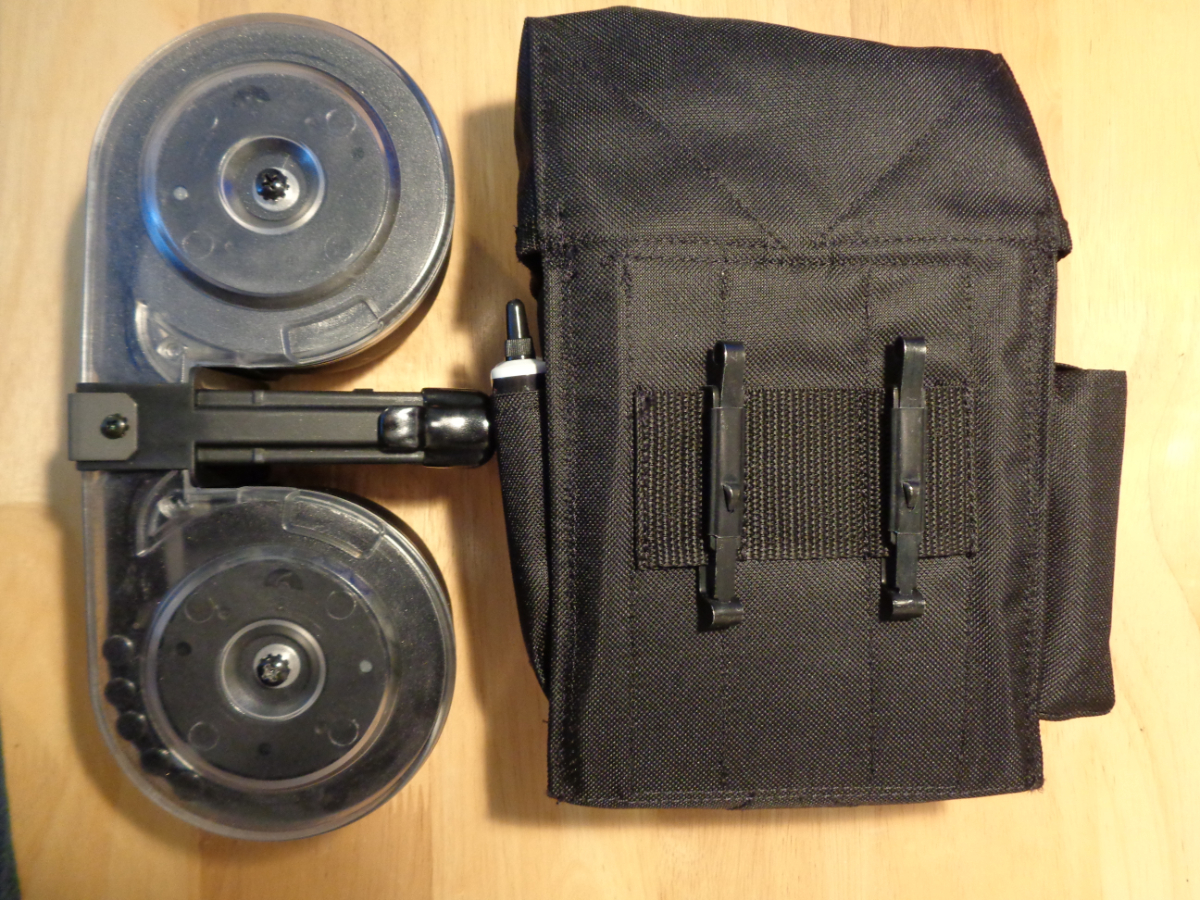 AR15 Drum Magazine kit, .223 Remington/5.56 NATO, 100 Rounds Clear cover, to see the rounds