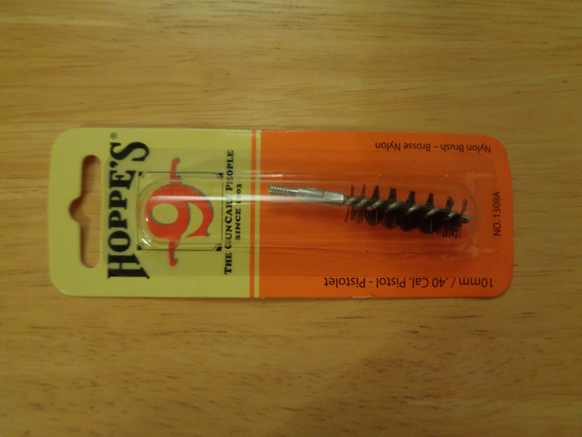 Hoppe`s Pistol Bronze Bore Brush 40 Caliber, 10mm 8 X 32 Thread