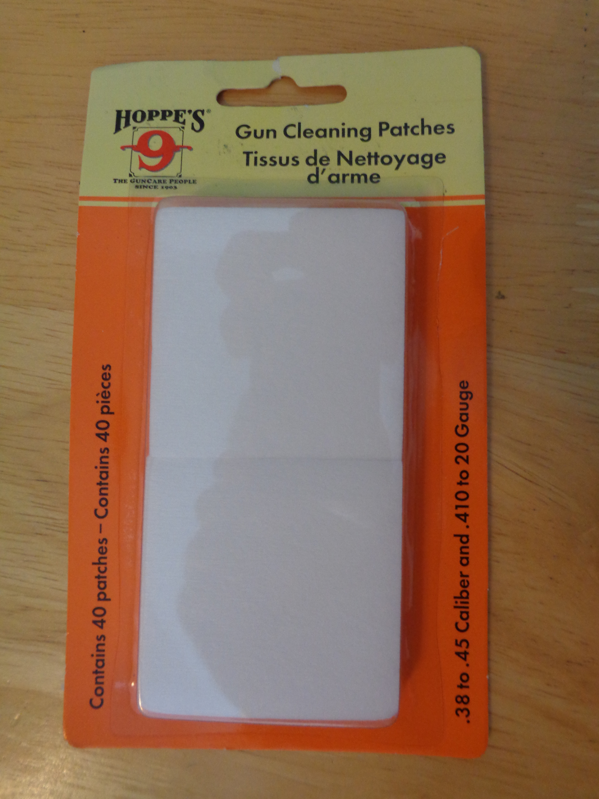 Hoppe`s 1204 Gun Cleaning Patches 3845 Cal & 41020 Gauge Synthetic