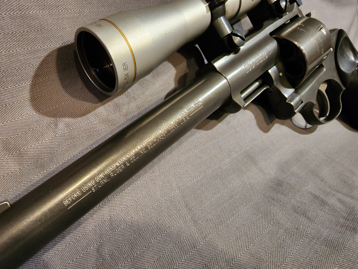 Ruger super red hawk 454 casull ported barrel target grey with leupold