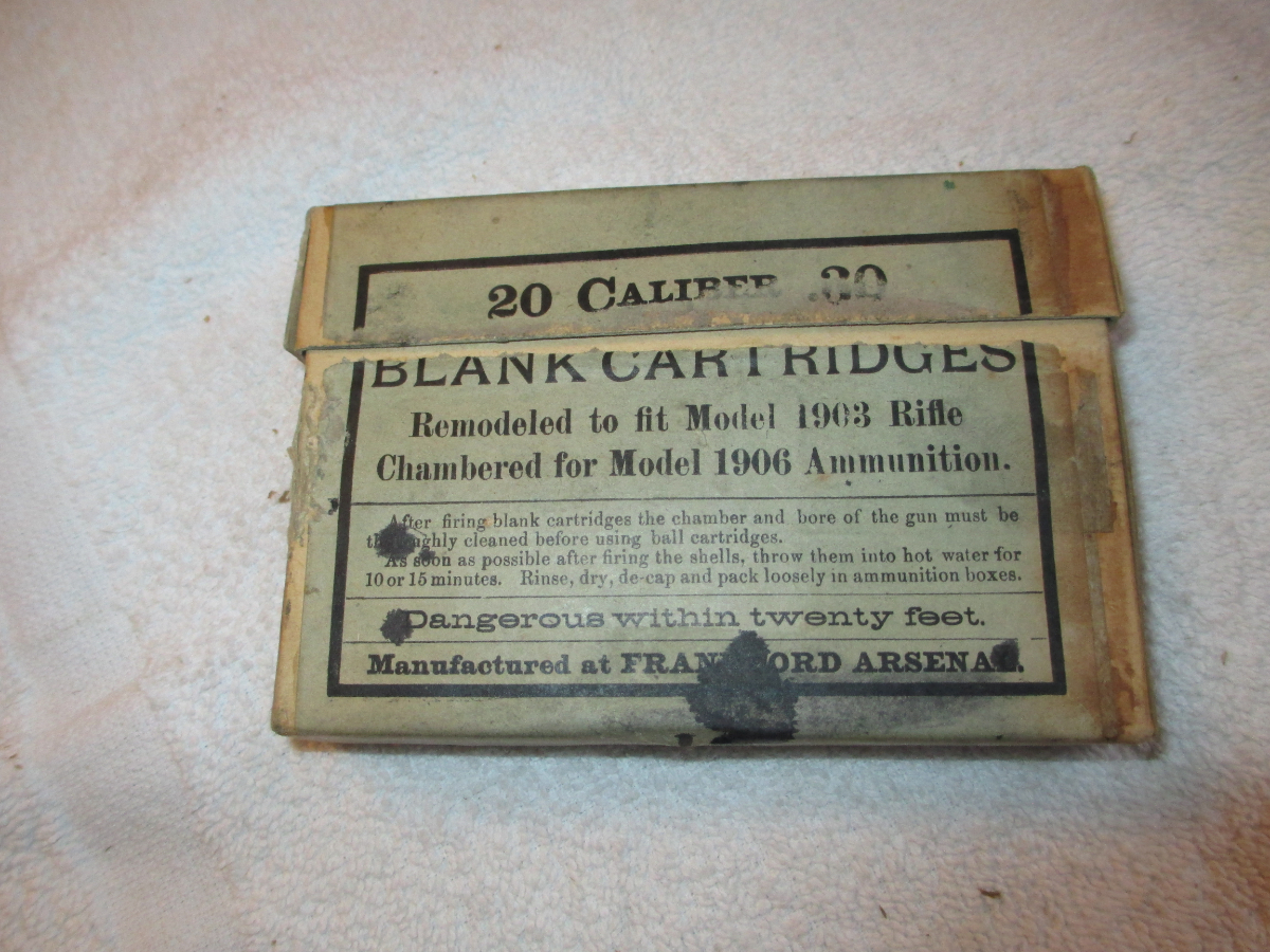 Frankford Arsenal Vintage Box Of 3006 Blanks .3006 Springfield For