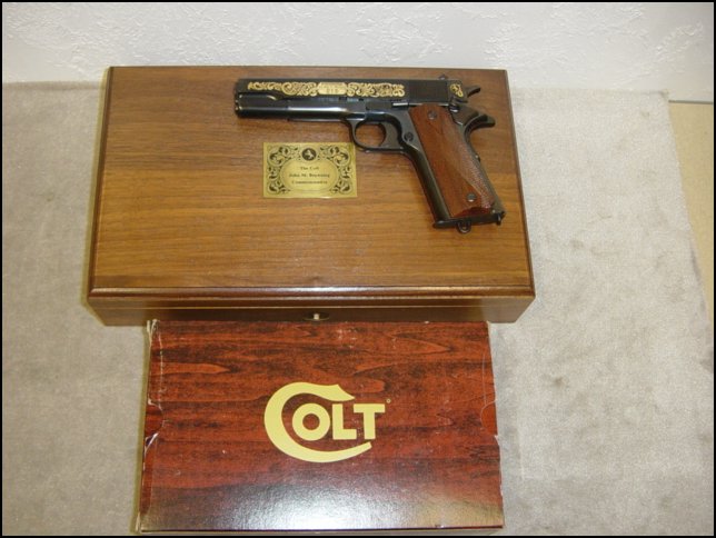 Colt 1911 45 John M Browning Commemorative Engraved For Sale At 7135147 5072