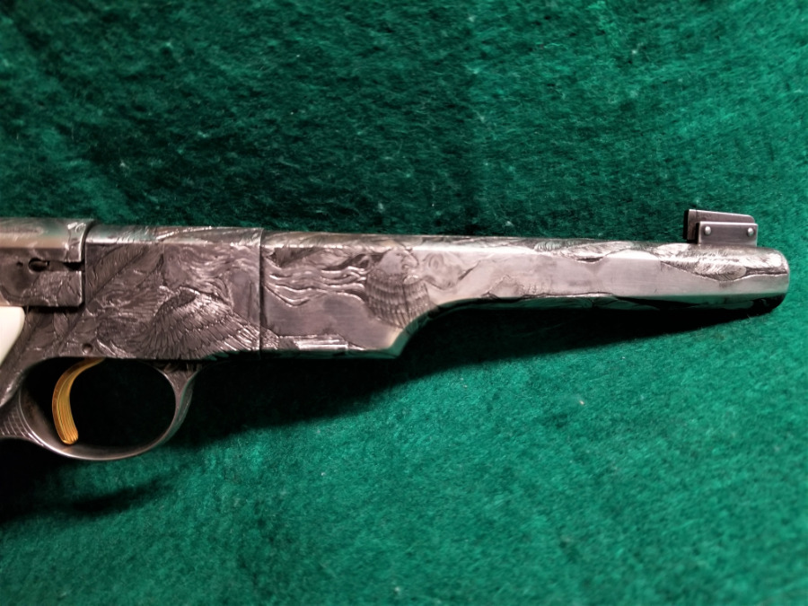 Colts Patents Arms Manufacturing Company - THE WOODSMAN MATCH TARGET FANTASY ENGRAVED BY MASTER ENGRAVER-JIM SORNBERGER W-IVORY MFG. IN 1940 BEAUTIFUL WORK OF ART! - Picture 4