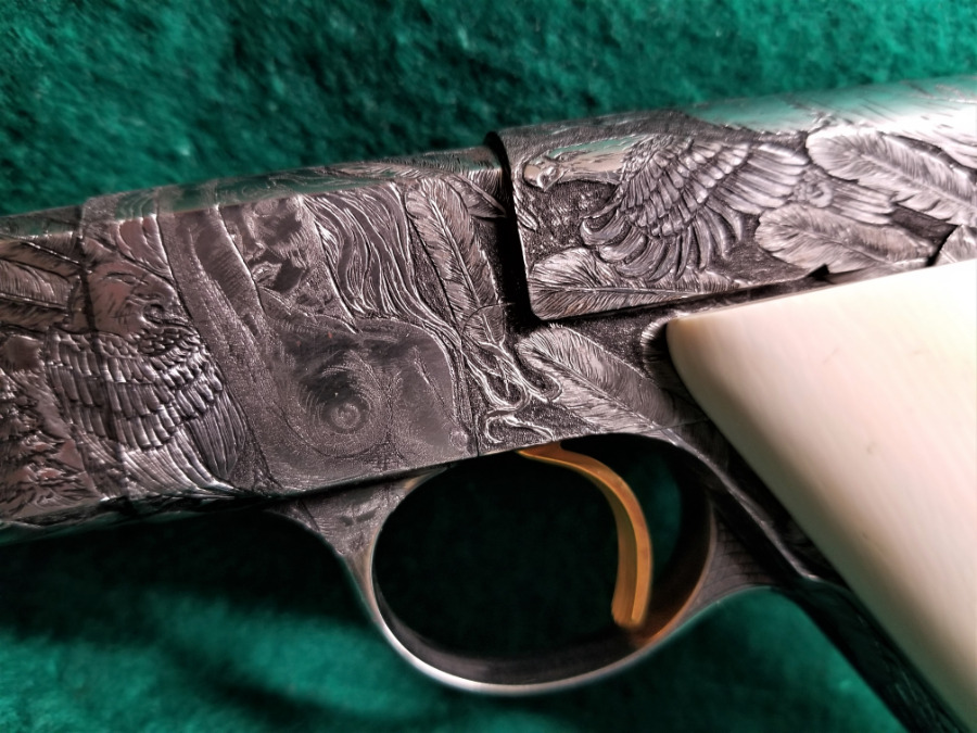 Colts Patents Arms Manufacturing Company - THE WOODSMAN MATCH TARGET FANTASY ENGRAVED BY MASTER ENGRAVER-JIM SORNBERGER W-IVORY MFG. IN 1940 BEAUTIFUL WORK OF ART! - Picture 9