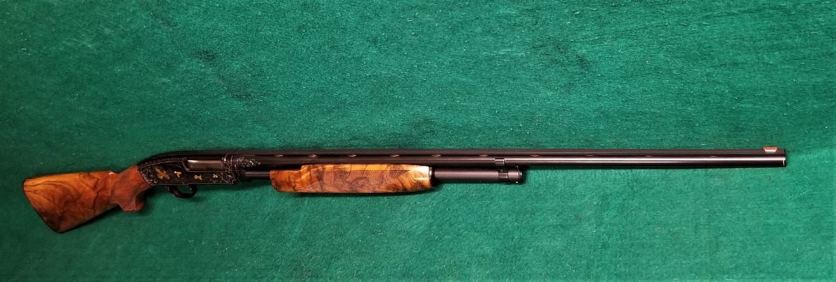 Winchester Repeating Arms Company - MOD. 42 PUMP 28 INCH BARREL ENGRAVED BY MASTER ENGRAVER CLINT FINLEY W-BEAUTIFUL ENGLISH WALNUT MFG. IN 1950 SHINY BORE! - Picture 3