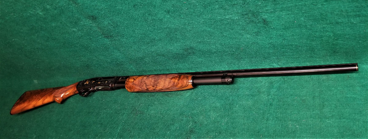 Winchester Repeating Arms Company - MOD. 42 PUMP 28 INCH BARREL ENGRAVED BY MASTER ENGRAVER CLINT FINLEY W-BEAUTIFUL ENGLISH WALNUT MFG. IN 1950 SHINY BORE! - Picture 9