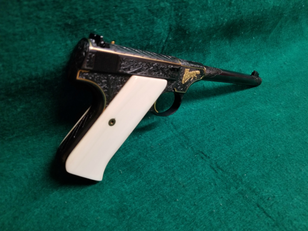 Colts Patents Arms Manufacturing Company - WOODSMAN 1ST SERIES 6.5 INCH BARREL MFG. IN 1936 MASTER ENGRAVED BY J. SORNBERGER W-GOLD INLAYS IVORY GRIPS MINTY BORE! - Picture 2