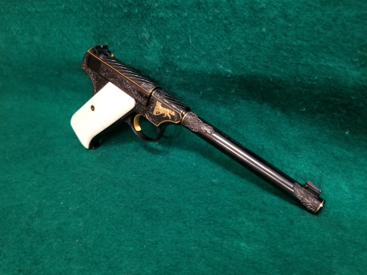 Colts Patents Arms Manufacturing Company - WOODSMAN 1ST SERIES 6.5 INCH BARREL MFG. IN 1936 MASTER ENGRAVED BY J. SORNBERGER W-GOLD INLAYS IVORY GRIPS MINTY BORE! - Picture 3