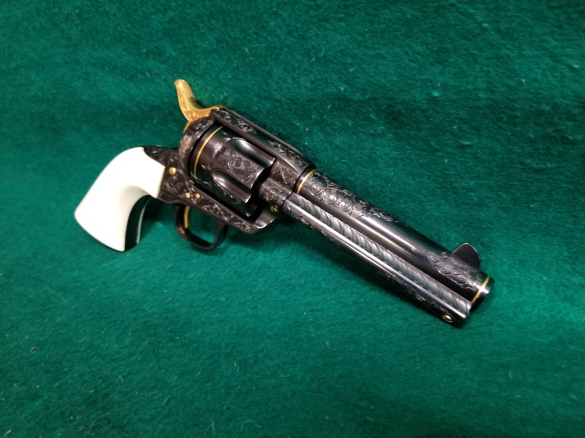 Pictures: Uberti SINGLE ACTION 4.75 INCH BARREL BLUED W-IVORY GRIPS ...