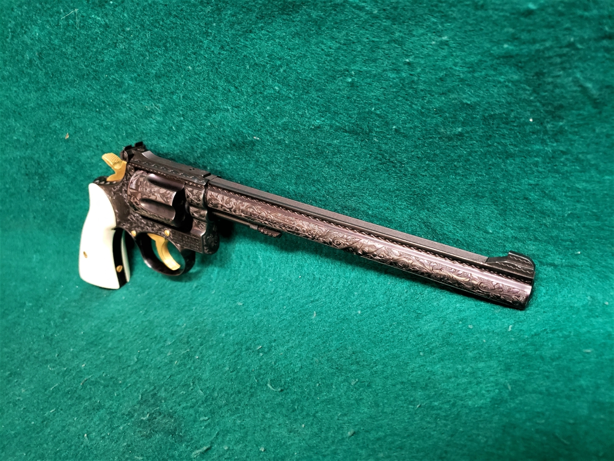 Smith & Wesson - MODEL 17-4 PINNED AND RECESSED 8.38 IN. BARREL W-REAL IVORY GRIPS EUROPEAN STYLE ENGRAVING BY REVERA V. GORGEOUS PISTOL! - Picture 3