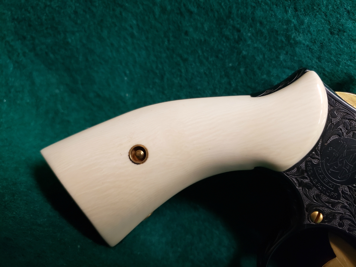 Smith & Wesson - MODEL 17-4 PINNED AND RECESSED 8.38 IN. BARREL W-REAL IVORY GRIPS EUROPEAN STYLE ENGRAVING BY REVERA V. GORGEOUS PISTOL! - Picture 4
