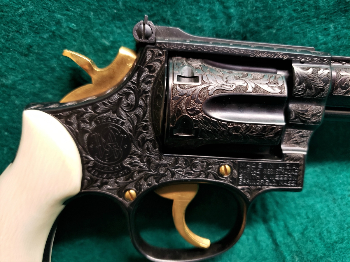 Smith & Wesson - MODEL 17-4 PINNED AND RECESSED 8.38 IN. BARREL W-REAL IVORY GRIPS EUROPEAN STYLE ENGRAVING BY REVERA V. GORGEOUS PISTOL! - Picture 5