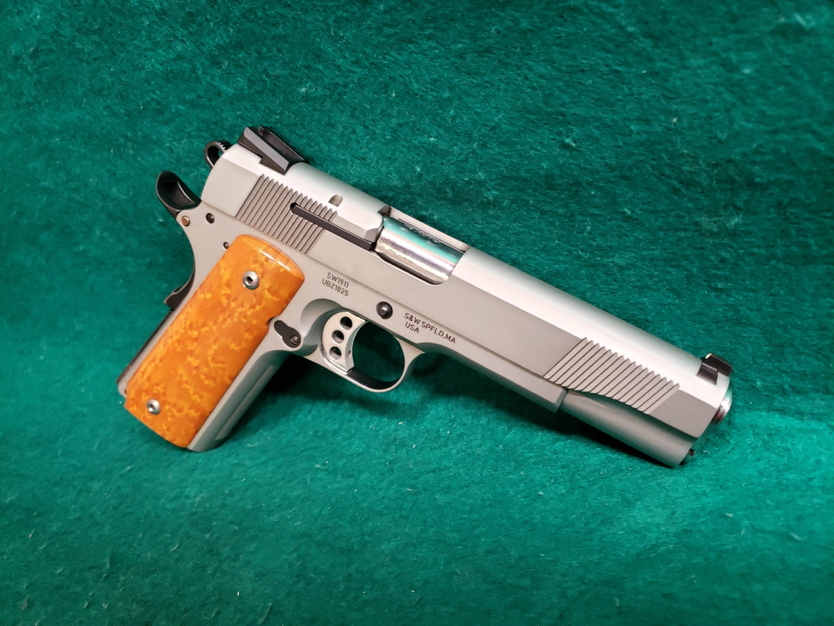 Smith & Wesson Model Sw1911 - 5 Inch Barrel. Stainless. Fixed Sights. W ...