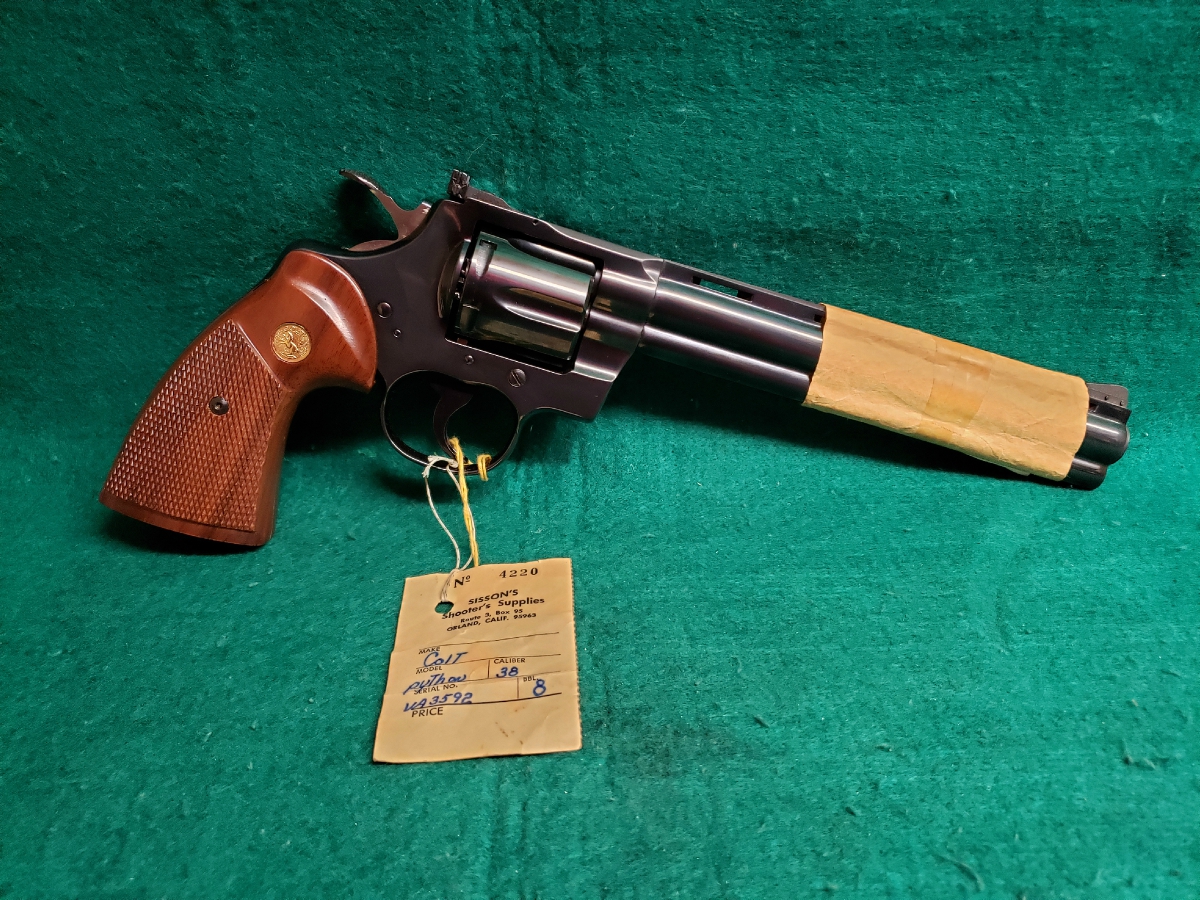 Colt Python - Blued. 8 Inch Target Model. Unfired In Original Box. Mfg ...